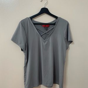 Casual Criss Cross V-Neck